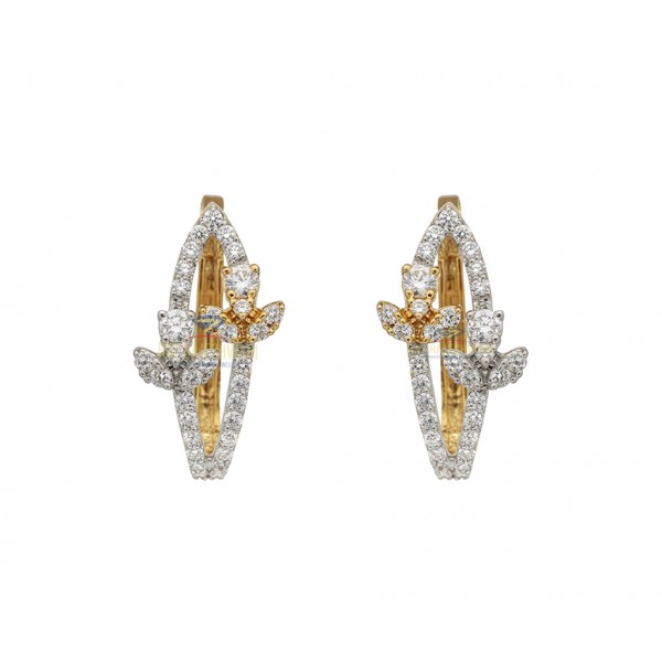 Daily Wear  Diamond Earrings in 18kt Gold